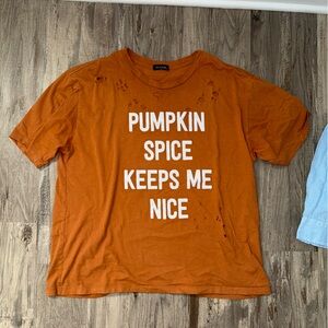 Pumpkin Spice Graphic Tee - Orange